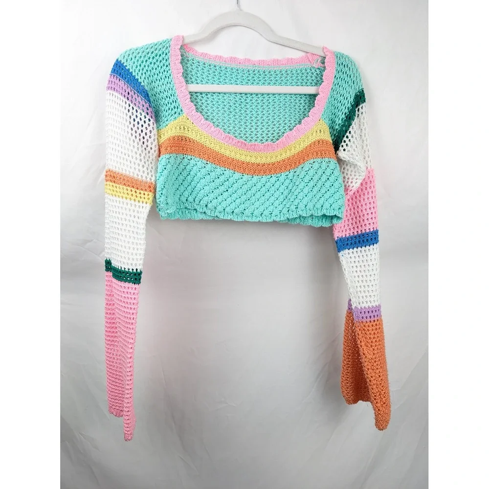 Handmade striped crochet